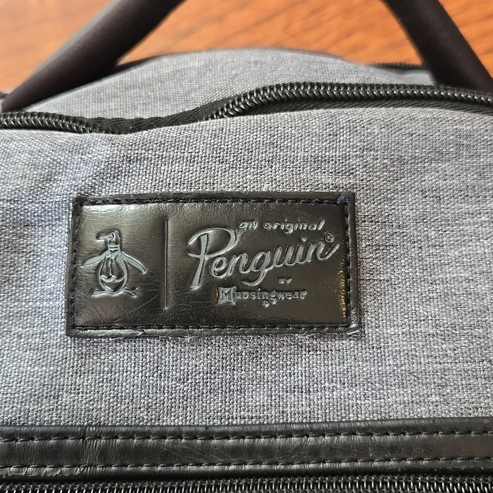 Original Penguin Gray & Black Laptop Shoulder Work School Backpack